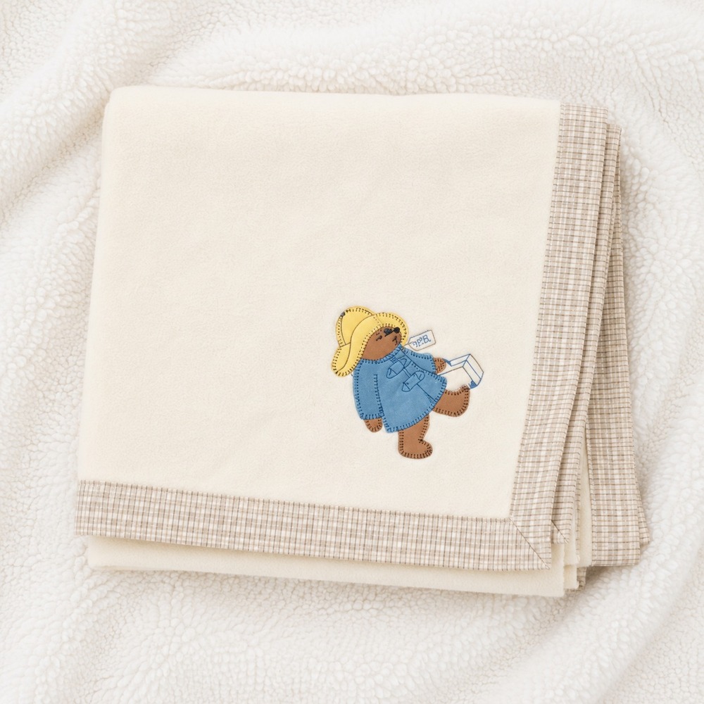 VTG Paddington Bear Quiltex Eden Toys Baby Blanket Made USA Embroidered 80s